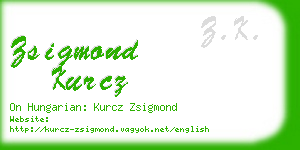 zsigmond kurcz business card